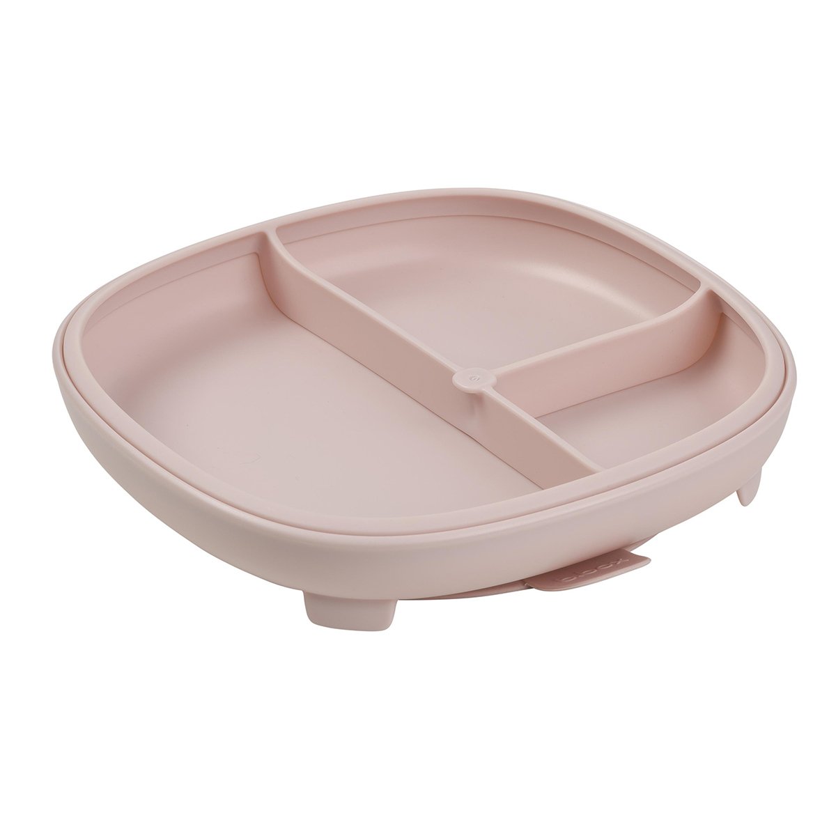B.box 2 i 1 Tallrik med Sugfot Rosa 380 ml