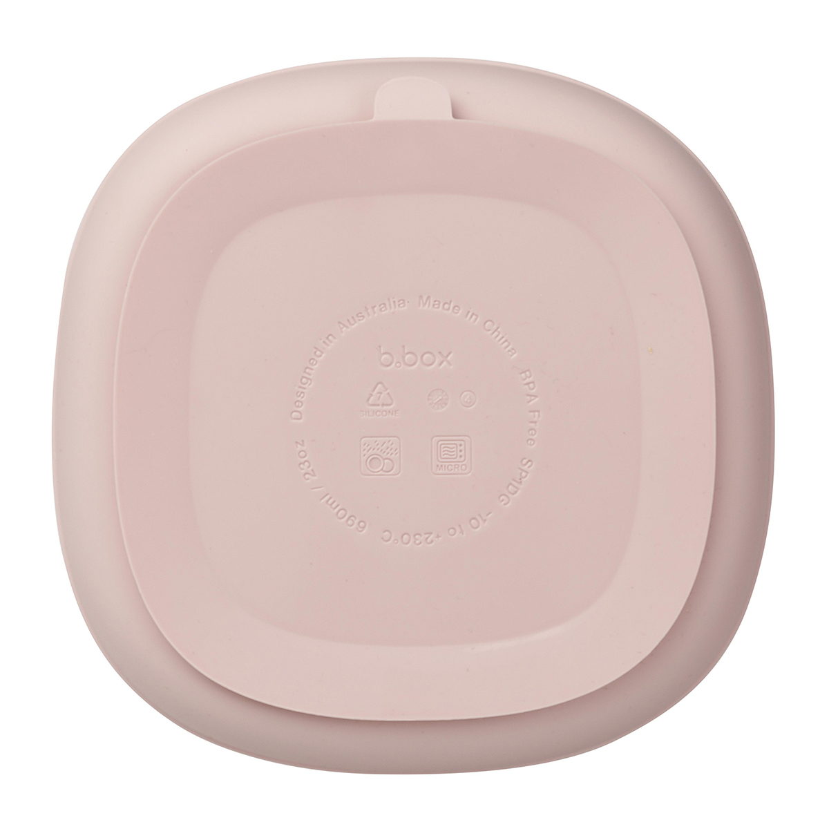 B.box Tallrik Med Lock Silikon Rosa