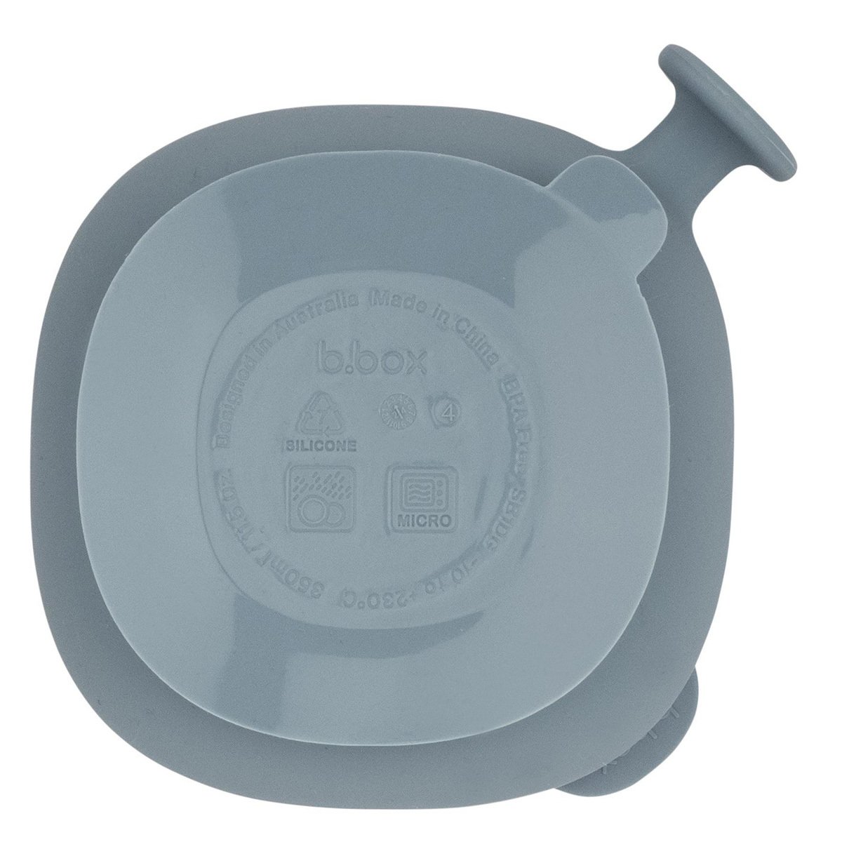 B.box Matskål Med Lock Silikon Blå 240 ml