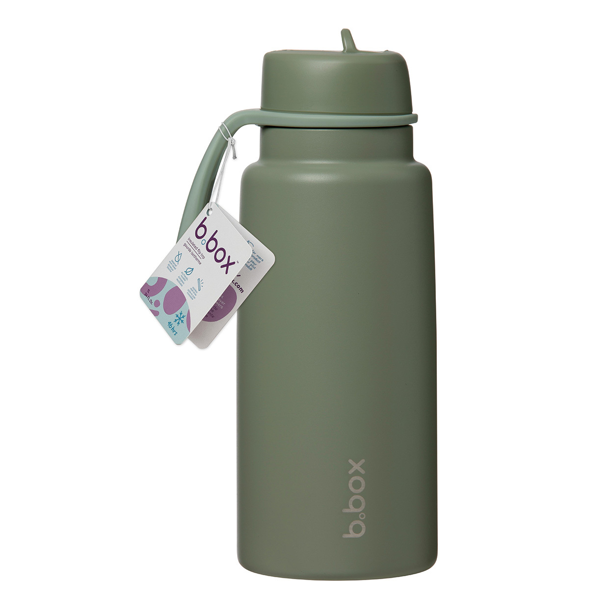 B.box Isolerad Vattenflaska Olive 1 liter