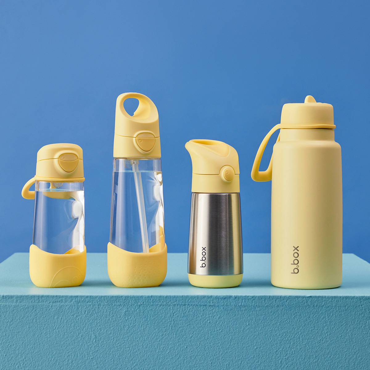 B.box Vattenflaska Med Pip Gul 450 ml