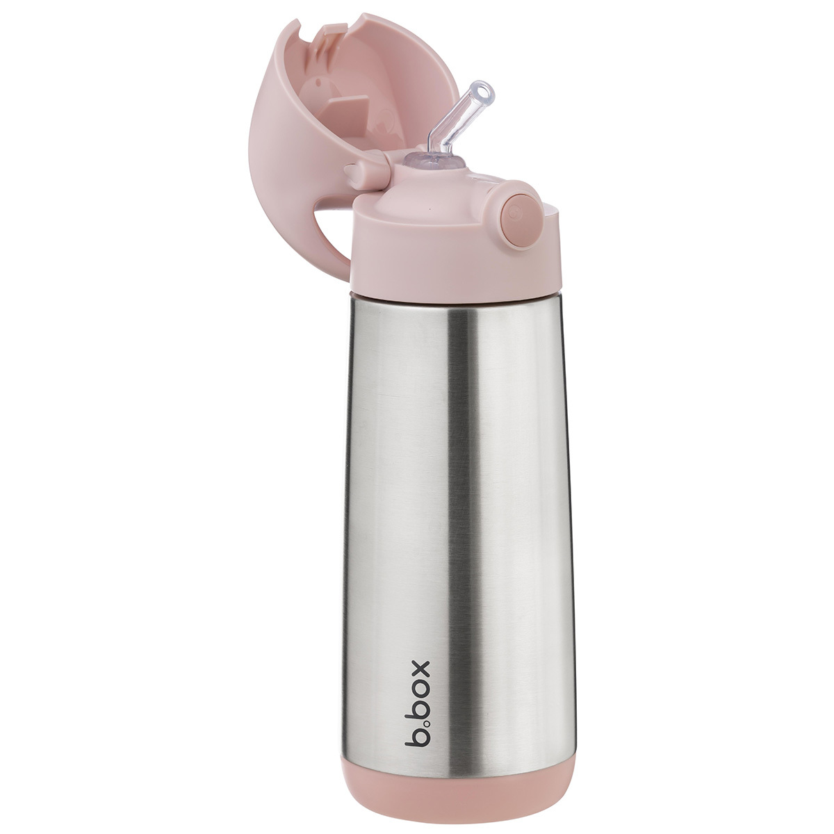 B.box Isolerad Sugrörsflaska Rosa 500 ml