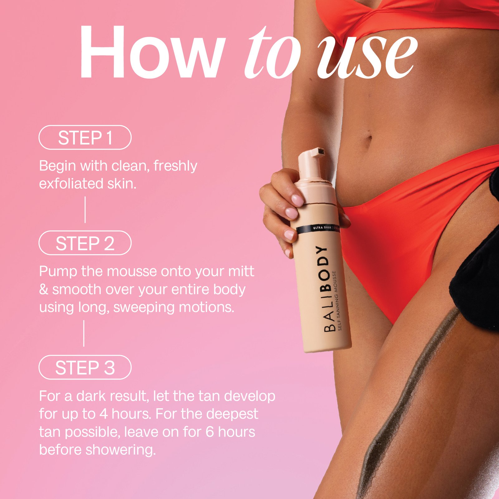 Balibody Ultra Dark Self Tanning Mousse 200ml