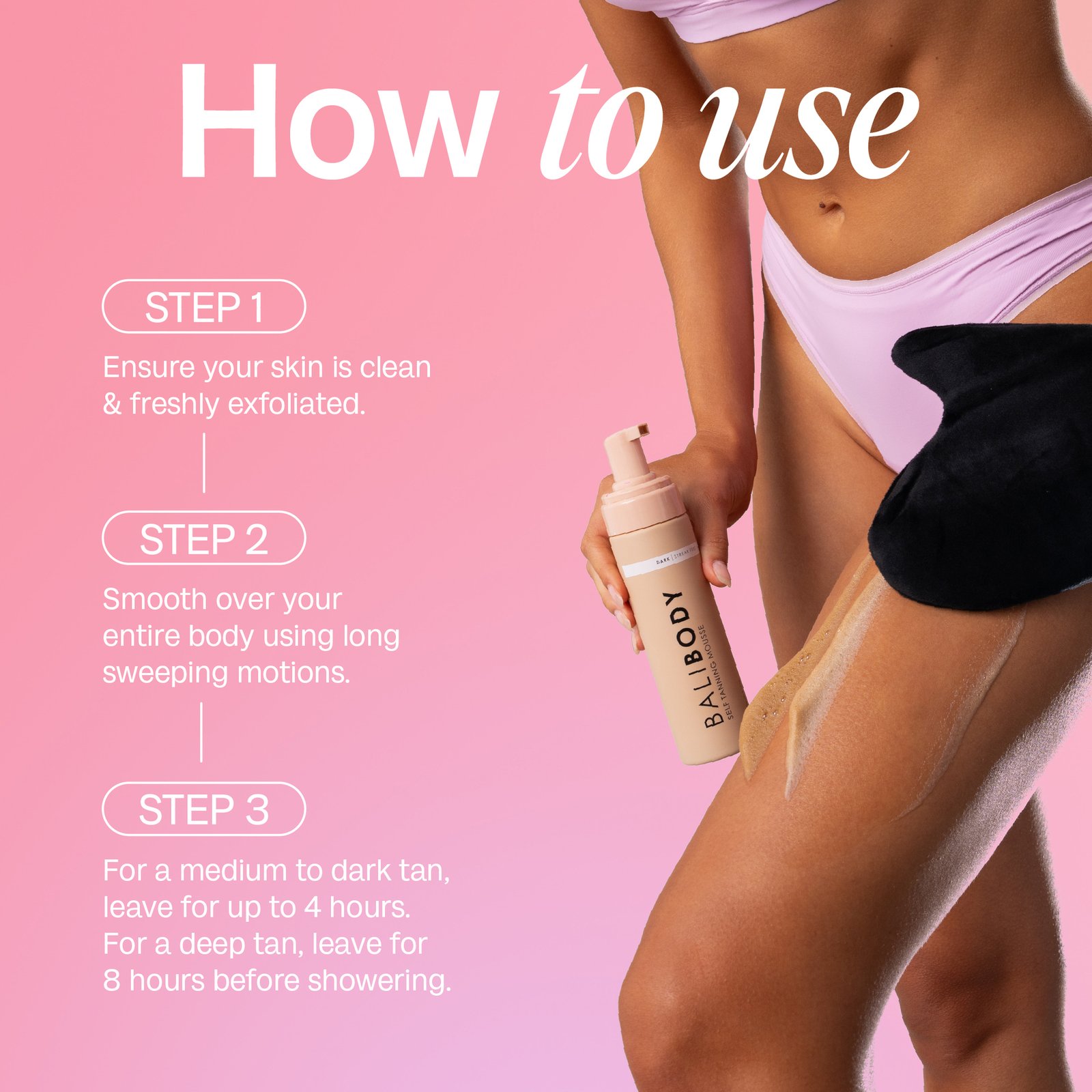 Balibody Self Tanning Mousse Dark 200 ml