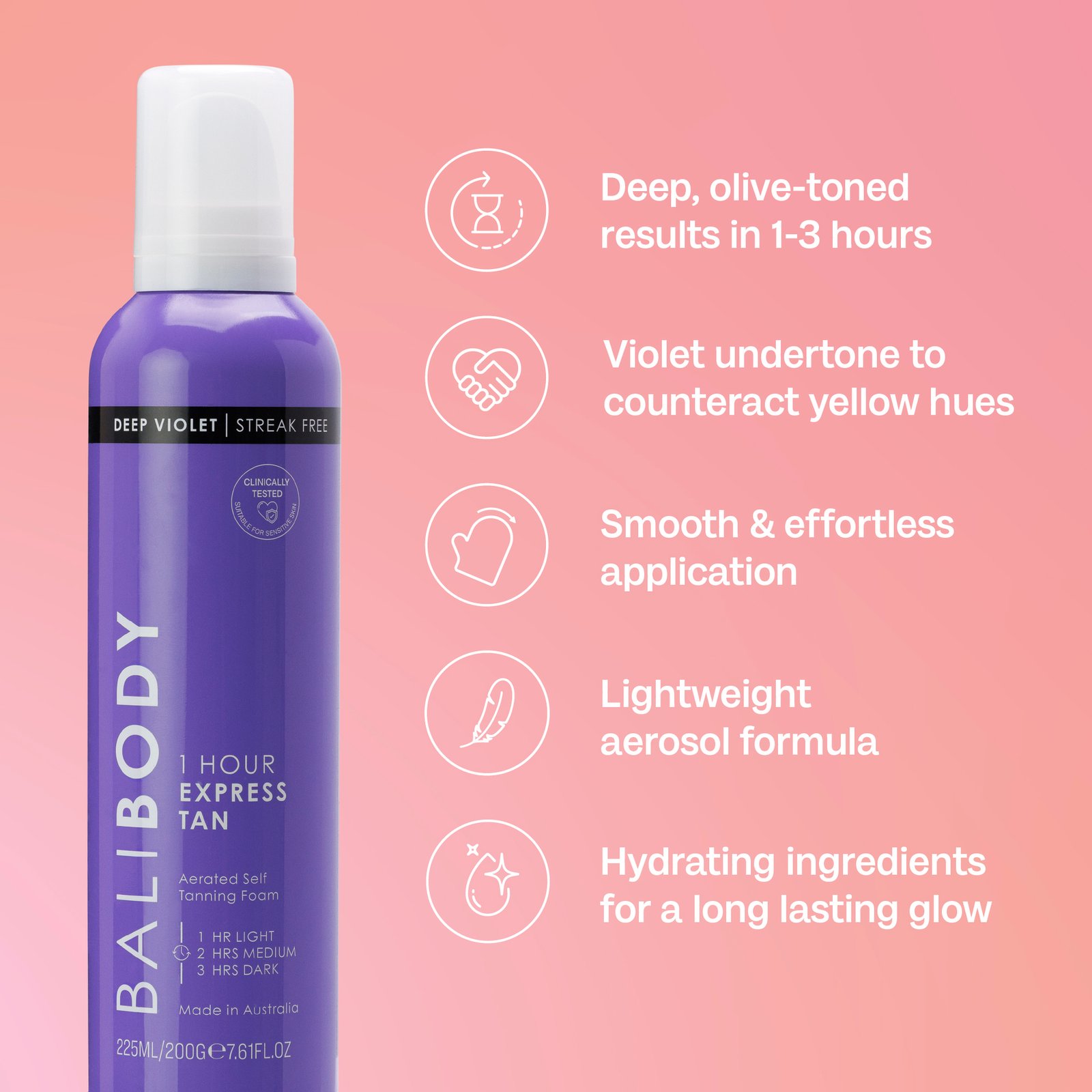 Bali Body Deep Violet Express Self Tan 225 ml