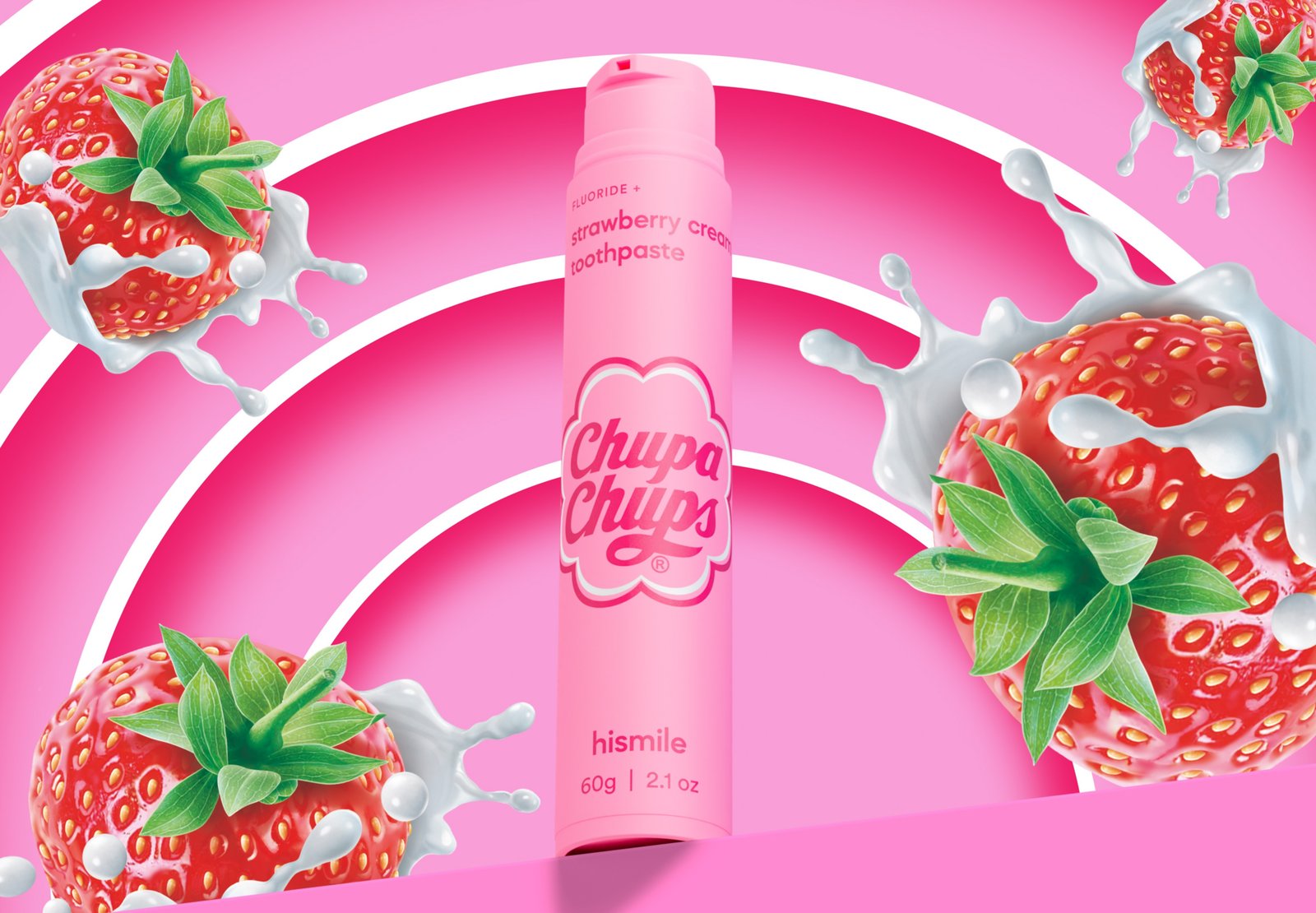 Hismile Chupa Chups Strawberry Cream Toothpaste 60 g