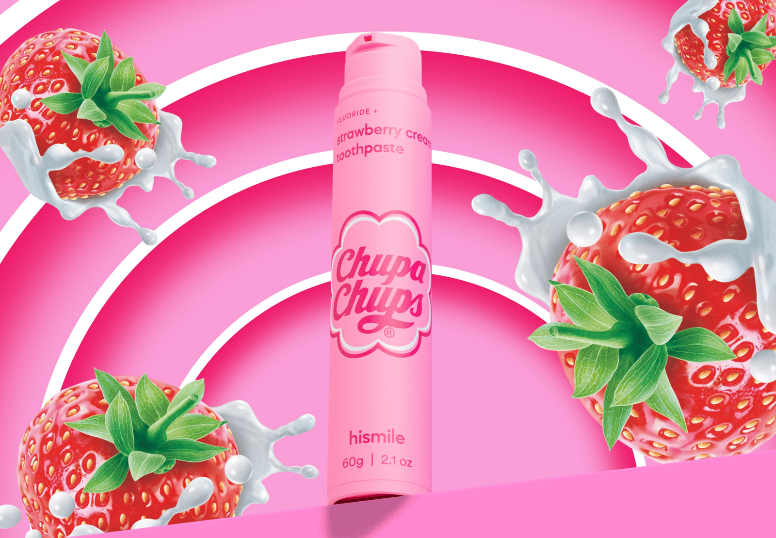 Hismile Chupa Chups Strawberry Cream Toothpaste 60 g