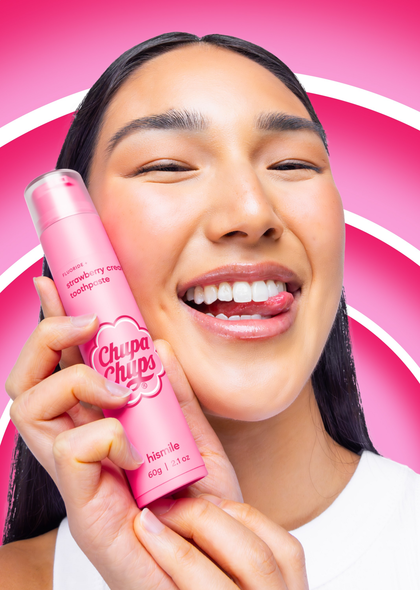 Hismile Chupa Chups Strawberry Cream Toothpaste 60 g