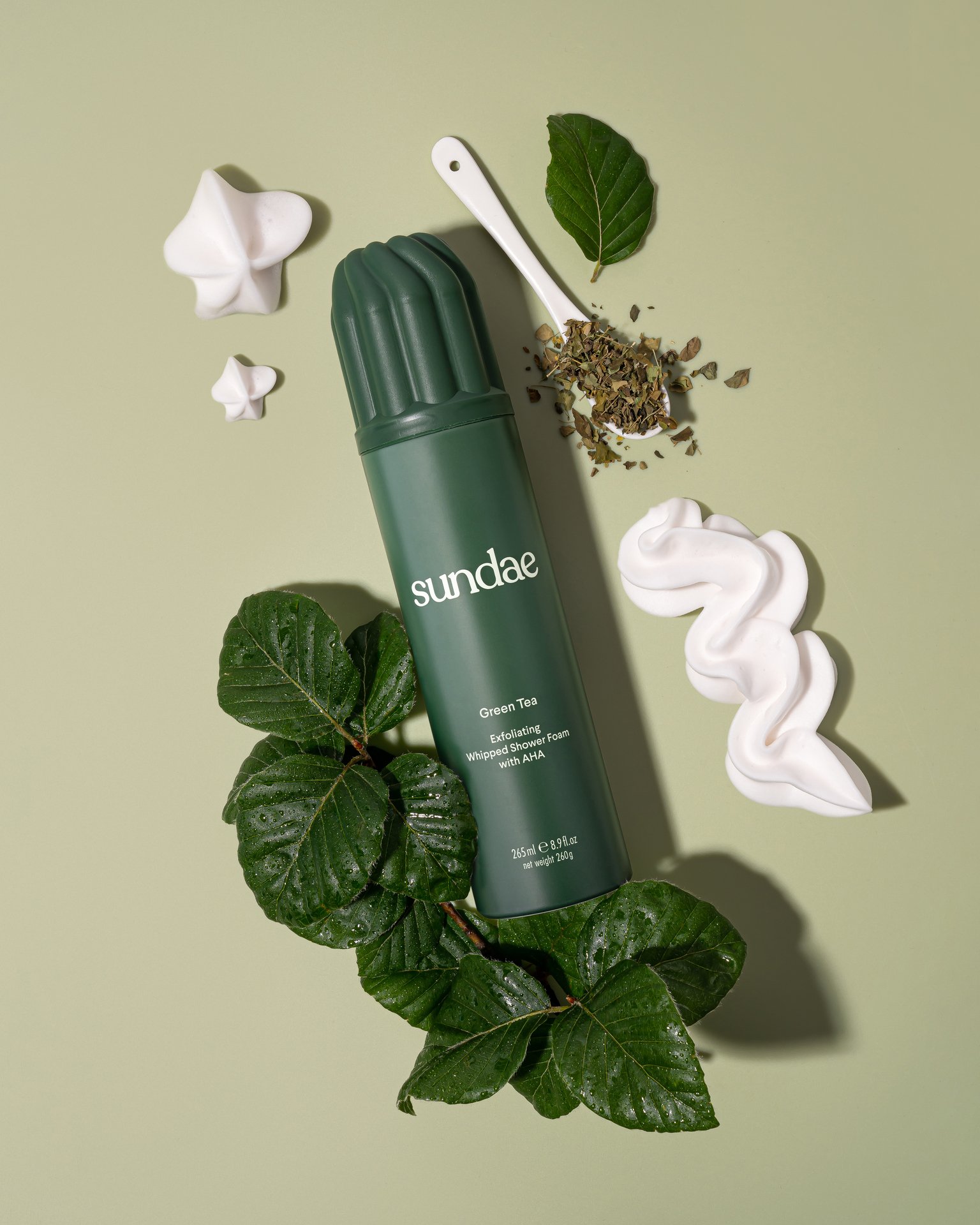 Sundae Body Whipped Shower Foam Green Tea AHA 265 ml