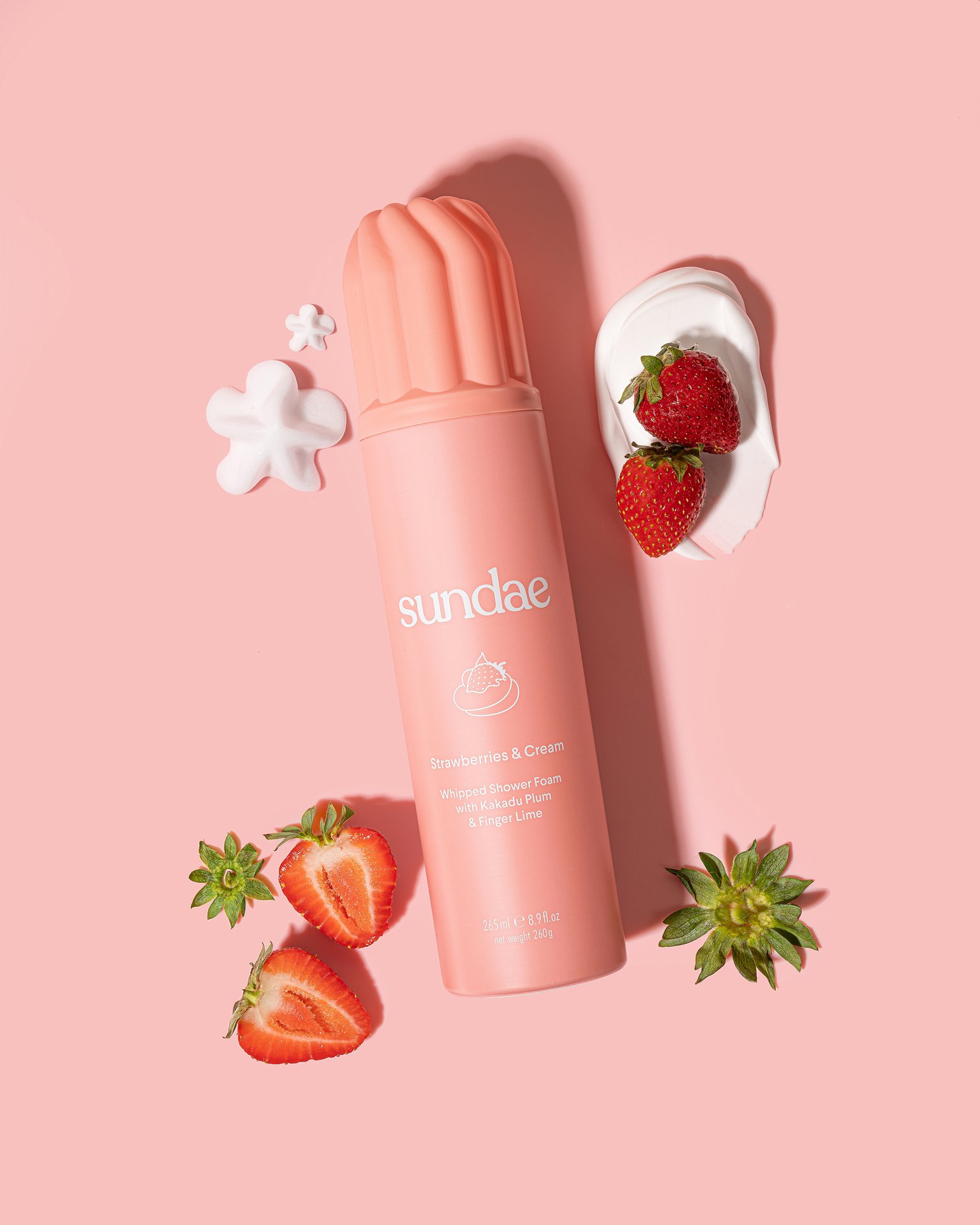 Sundae Body Whipped Shower Foam Strawberries & Cream 265 ml