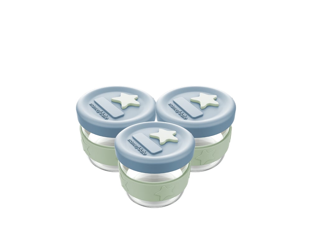 Cherub Baby Matburk Glas/Silikon 3x120 ml Cerulean and Sage