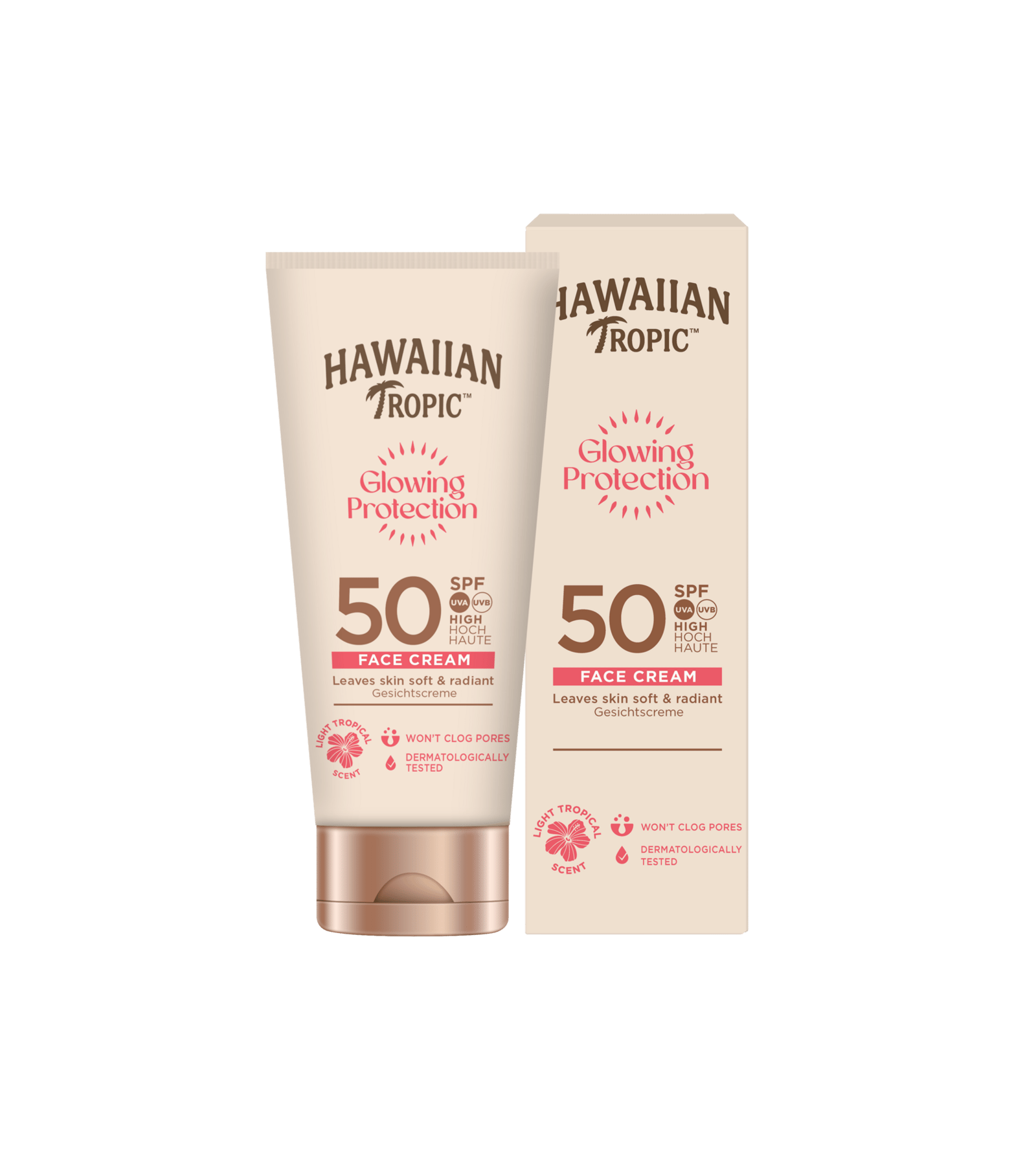 Hawaiian Tropic Glowing Protection Face Cream SPF50 50 ml