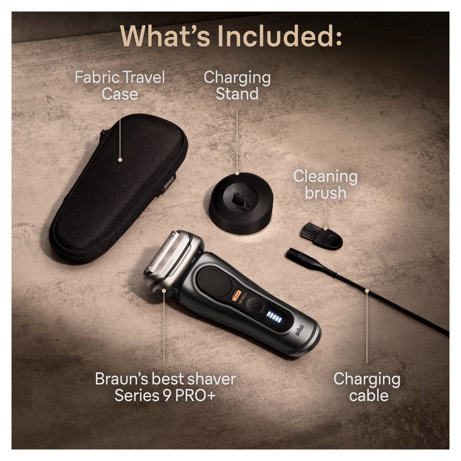 Braun Series 9 PRO+ Rakapparat & Laddningsstativ Wet & Dry 9515s Grafit