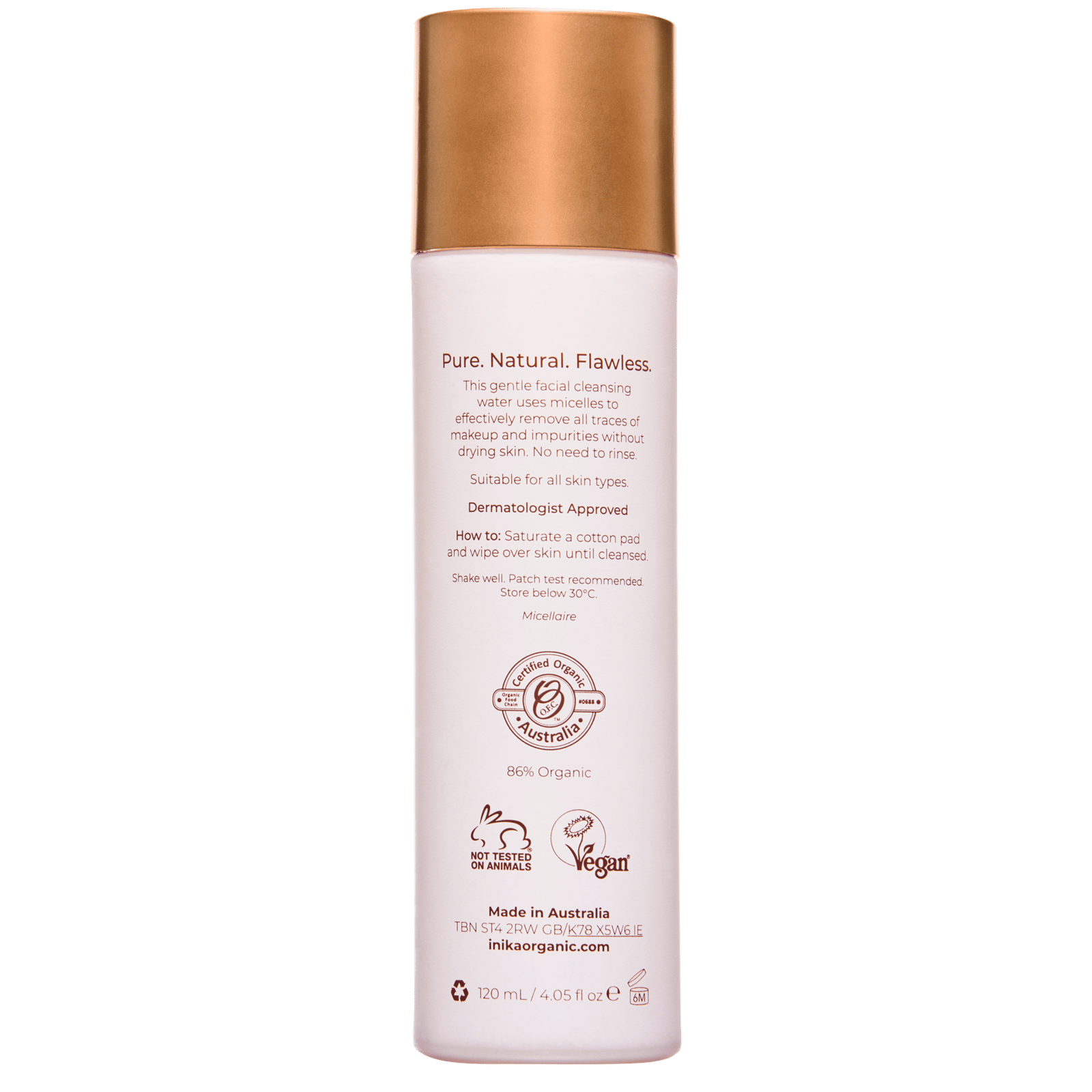 INIKA Organic Phyto Active Rosewater Micellar 120 ml