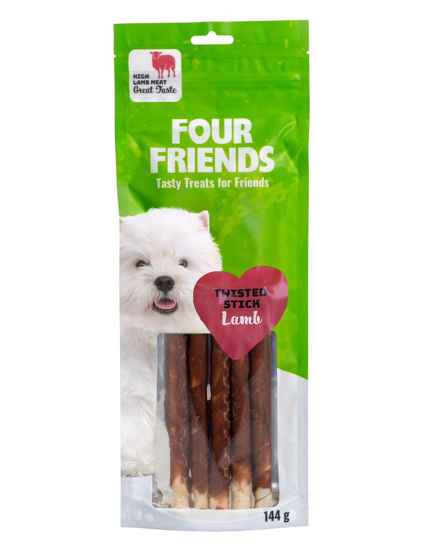 Fourfriends Twisted Stick Lamb 25 cm 5 st