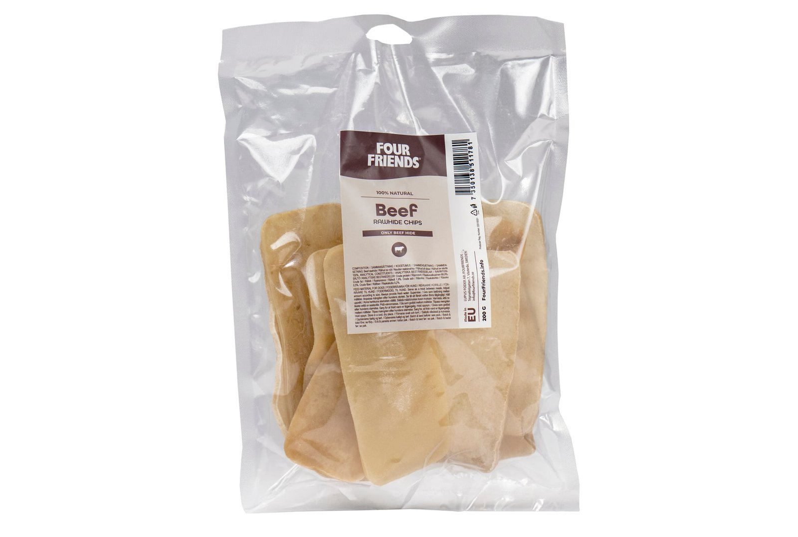FourFriends Beef rawhide chips 200 g