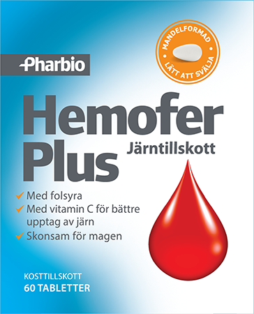 Hemofer Järntillskott Plus 60 tabletter