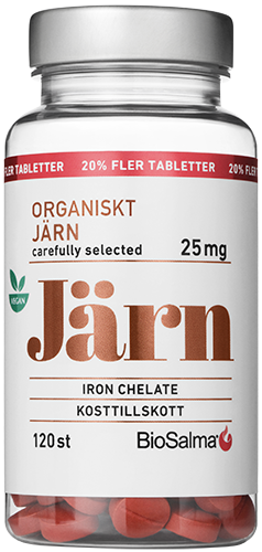 BioSalma Järn Kelaterat 120 tabletter