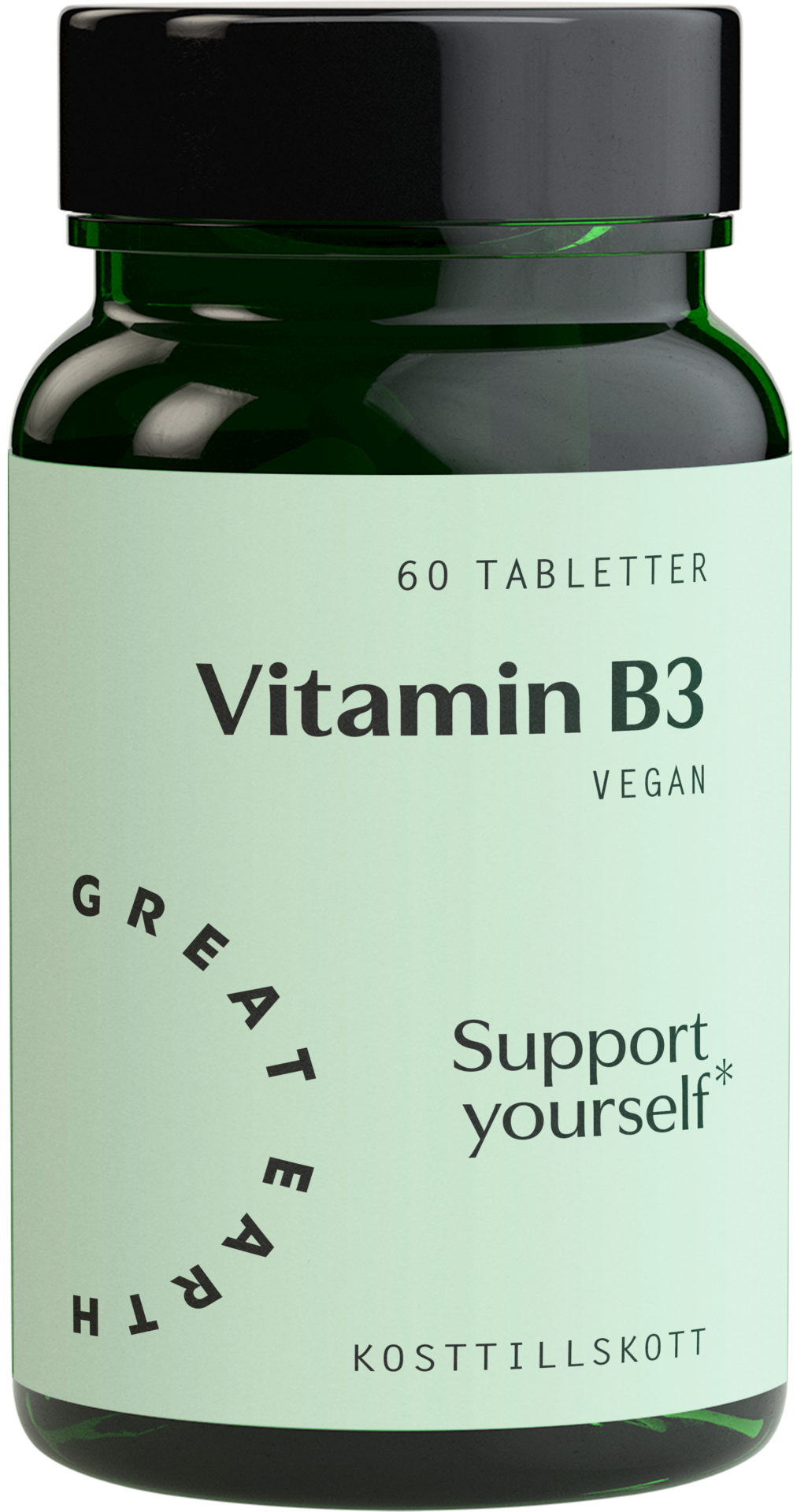 Great Earth Vitamin B3- Niacin 500mg 60 tabletter