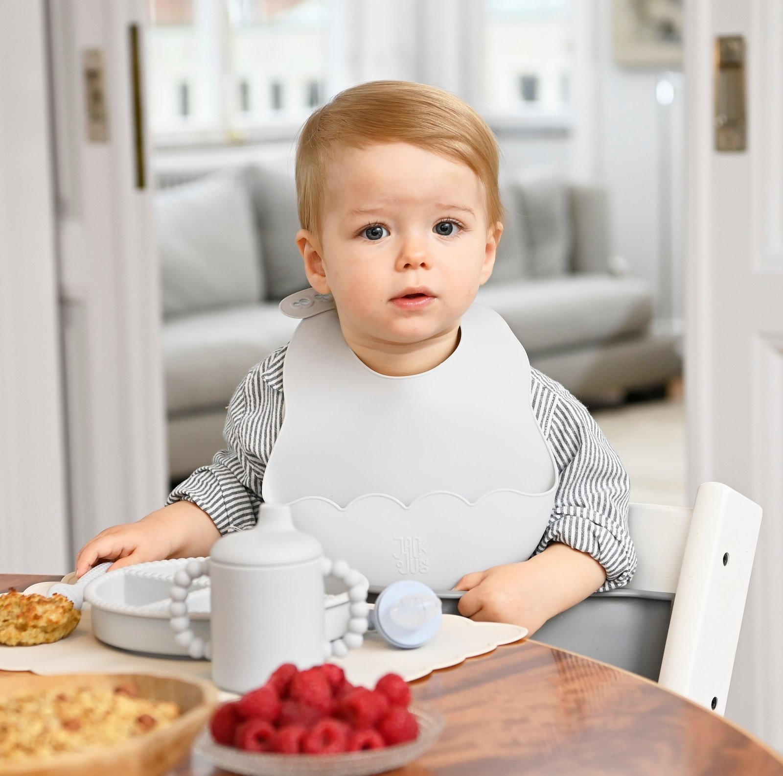 Jack o Juno Poppy Haklapp Glacier Grey