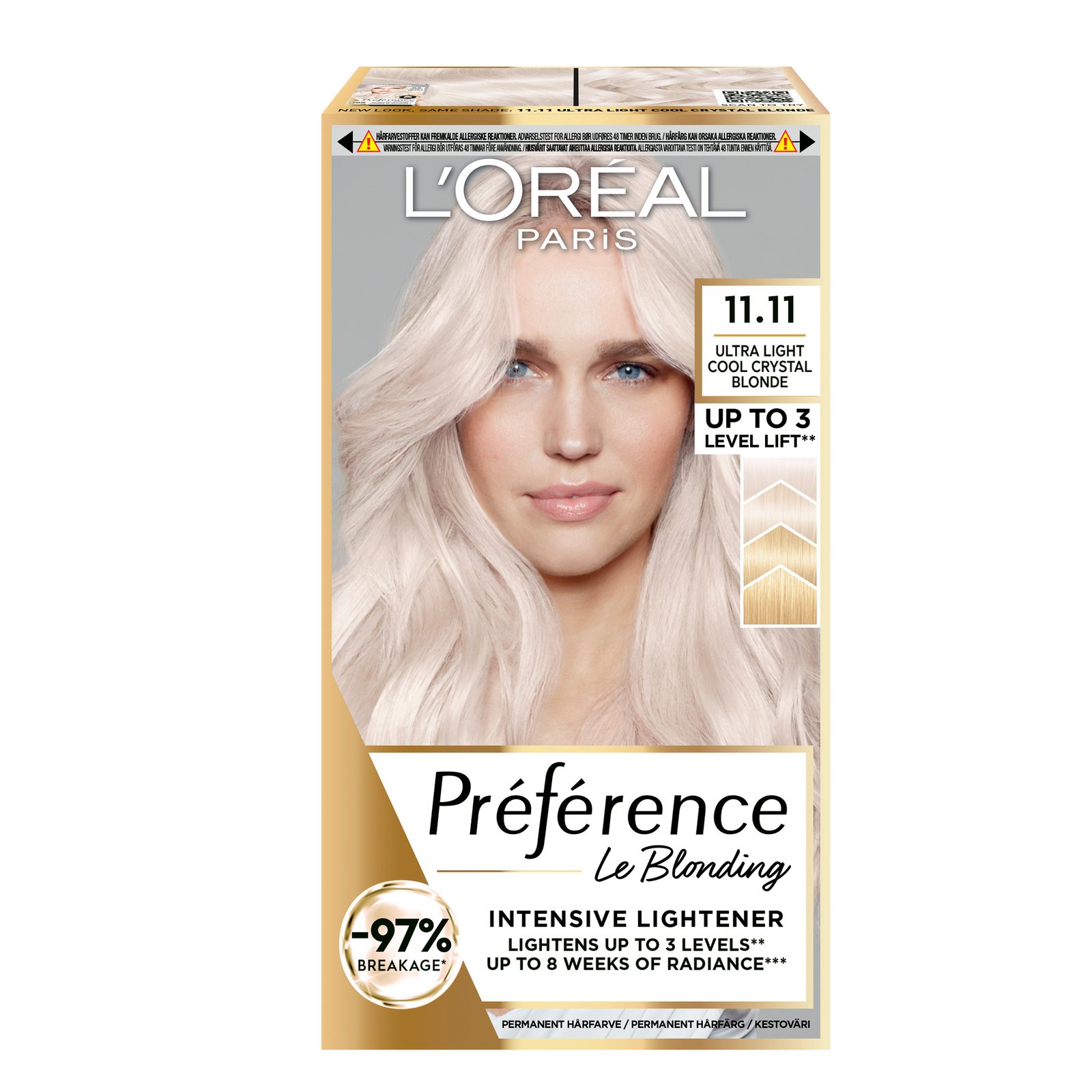 L'Oréal Paris Préférence Le Blonding Permanent Hårfärg för normalt hår 11.11 Oslo 1 st