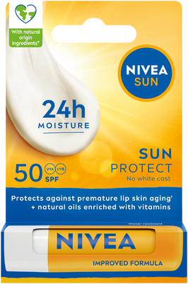 NIVEA SUN 24h Moisture SPF50 Sun Protect Lip Balm 4,8g