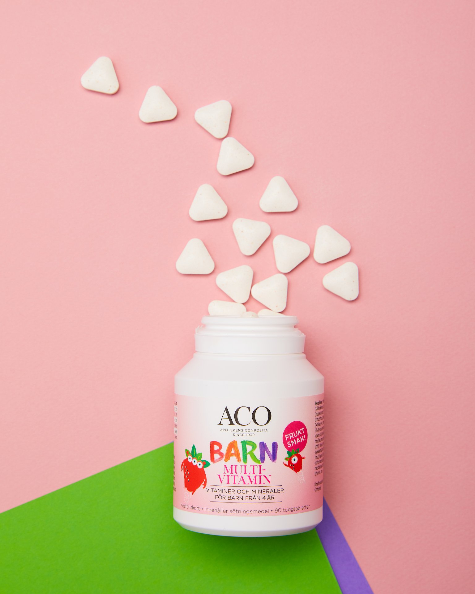 ACO Barn Multivitamin Fruktsmak 90 tuggtabletter