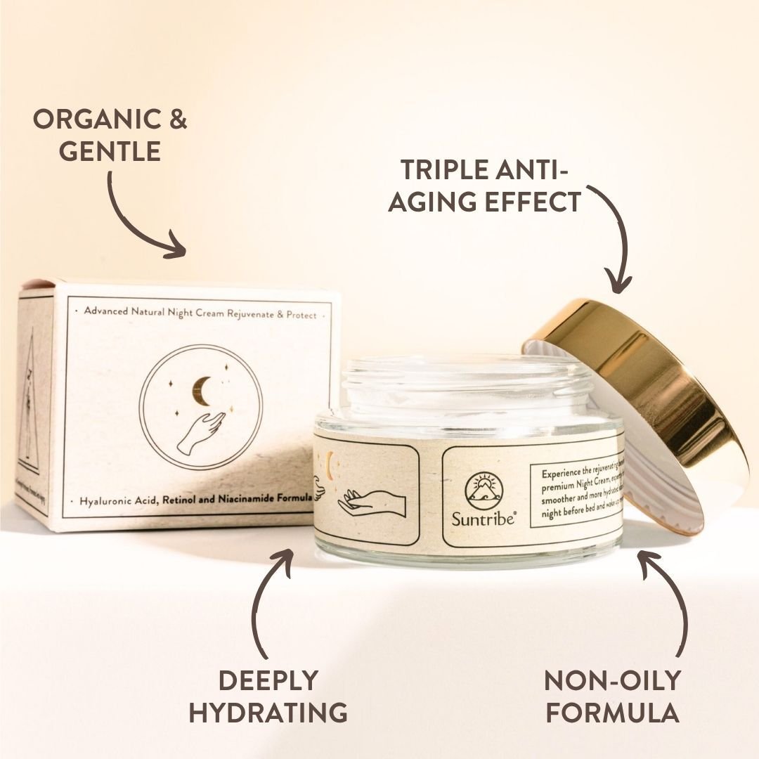 Suntribe Natural Night Cream Hyaluronic Acid, Retinol & Niacinamide 50 ml