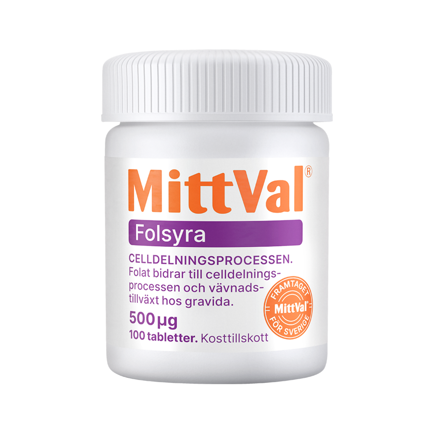 MittVal Folsyra 100 st