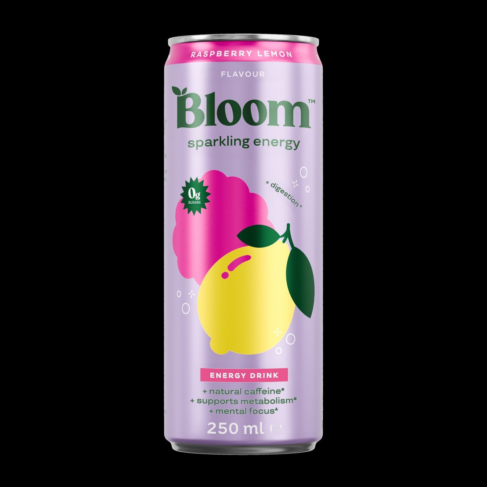 Bloom Sparkling Energy Raspberry Lemon 250 ml