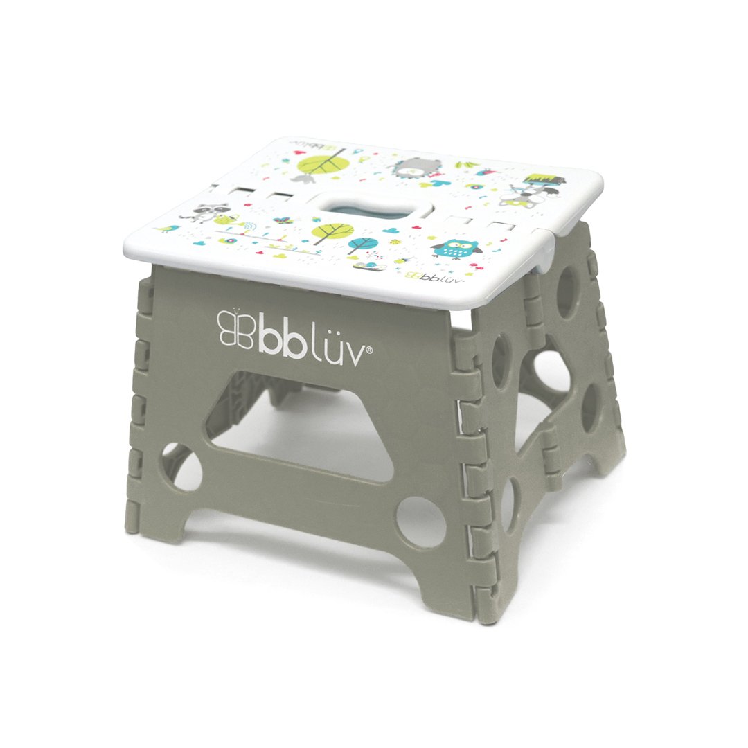 bblüv Badrumspall Hopfällbar Barn Grå 1 st