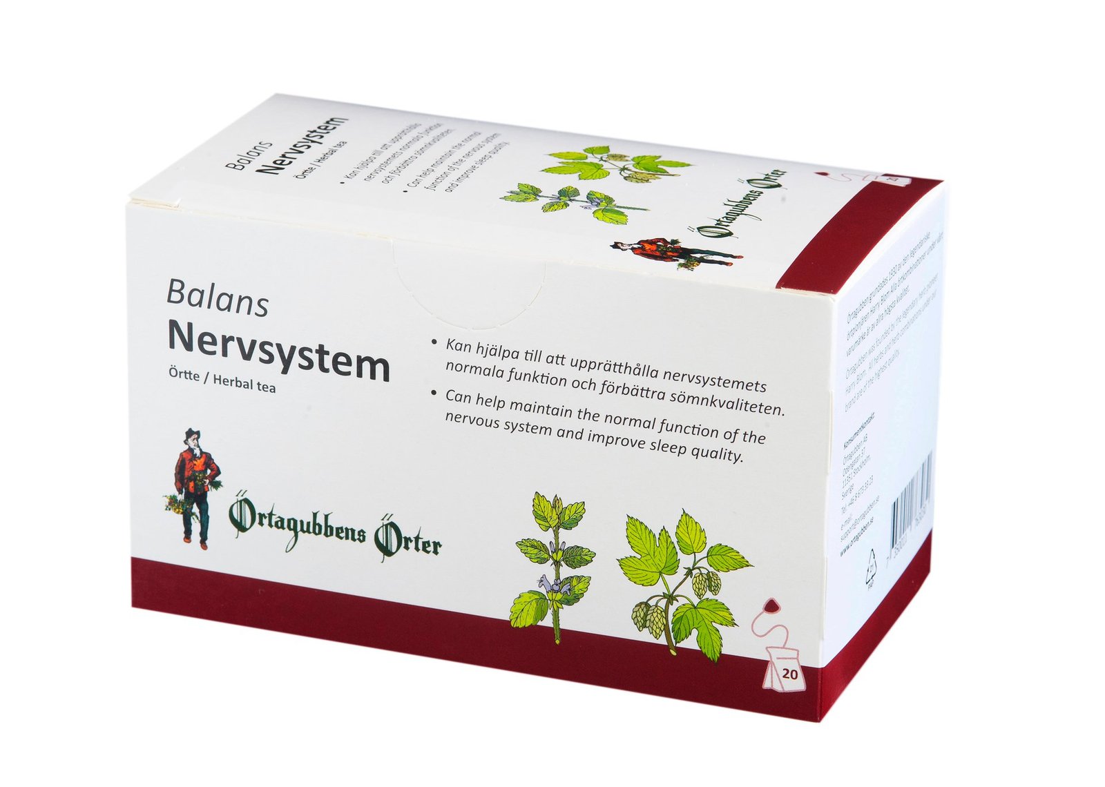 Örtagubbens Örter Balans Nervsystem 20 Tepåsar