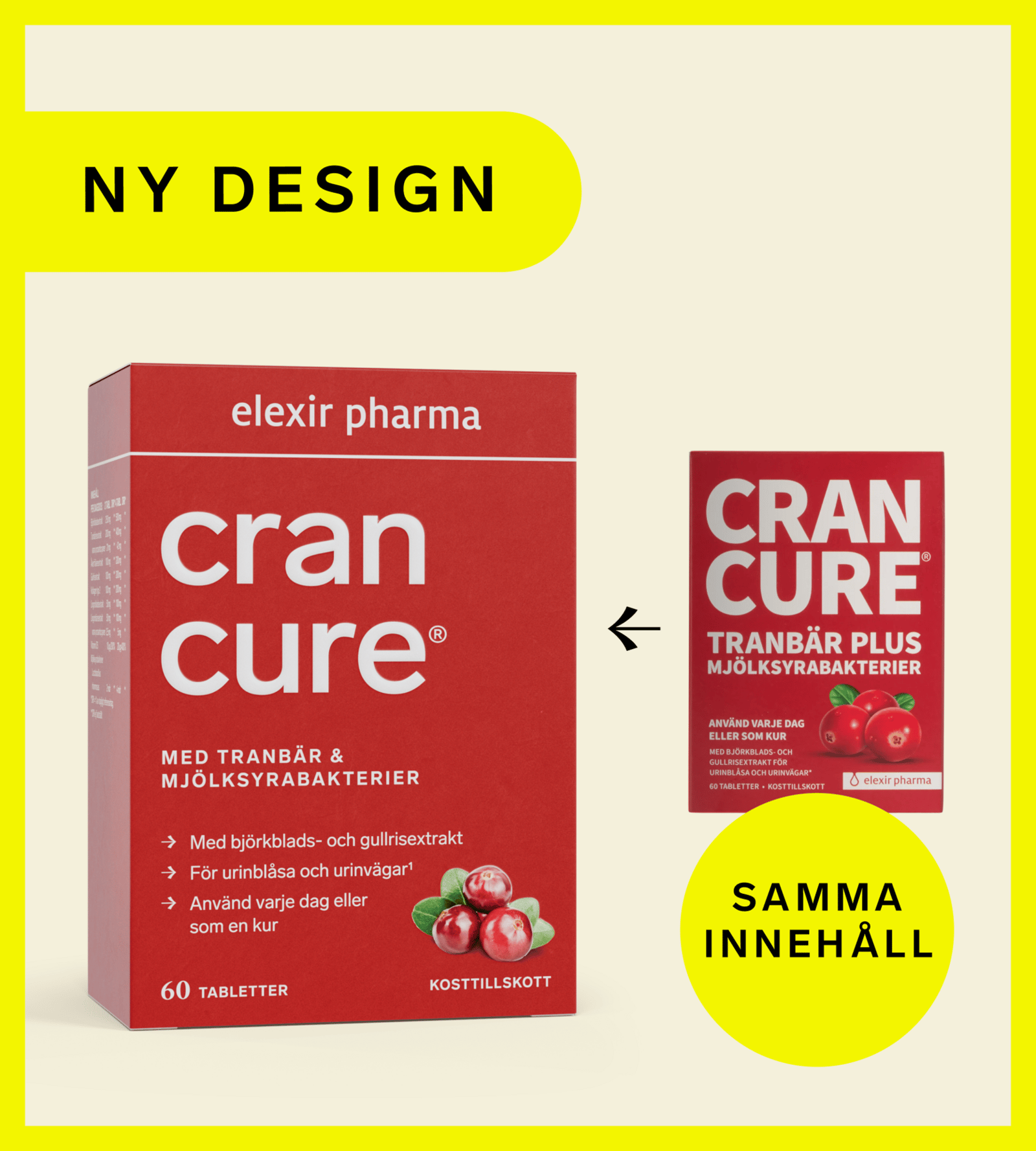 Elexir Pharma Cran Cure® 60 tabletter