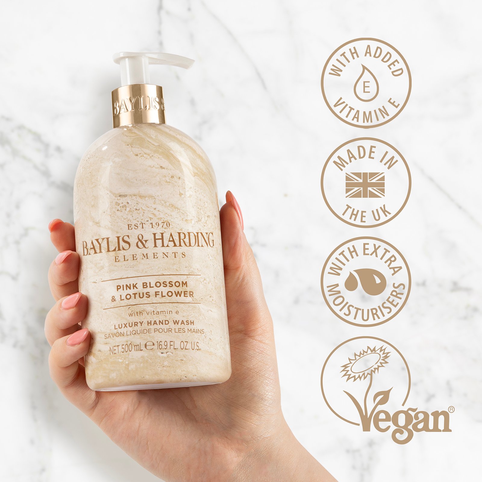 Baylis & Harding Elements Pink Blossom & Lotus Flower Hand Wash 500 ml