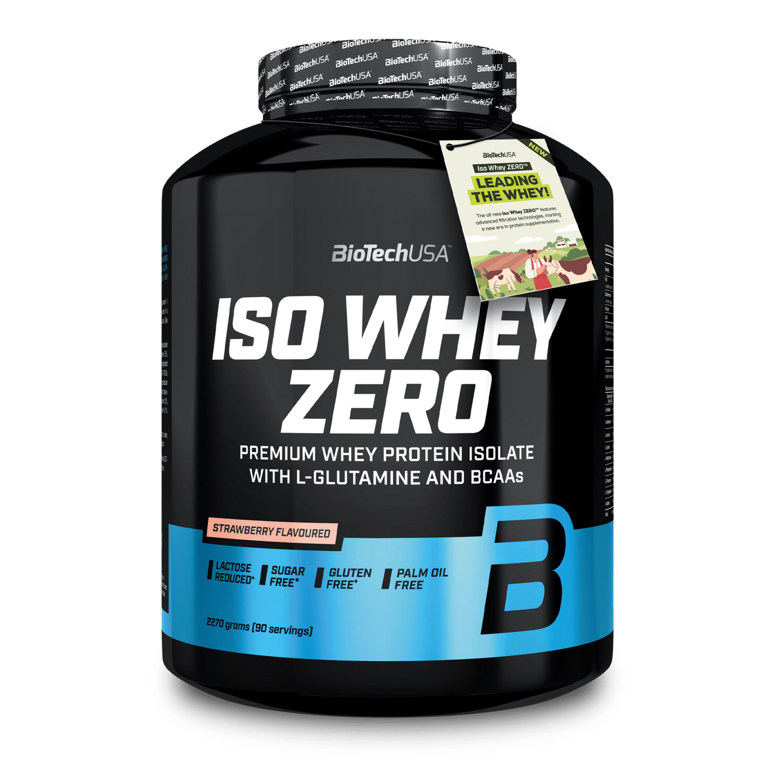 Iso Whey Zero Laktosreducerat Vassleproteinisolat Jordgubb 2270 g
