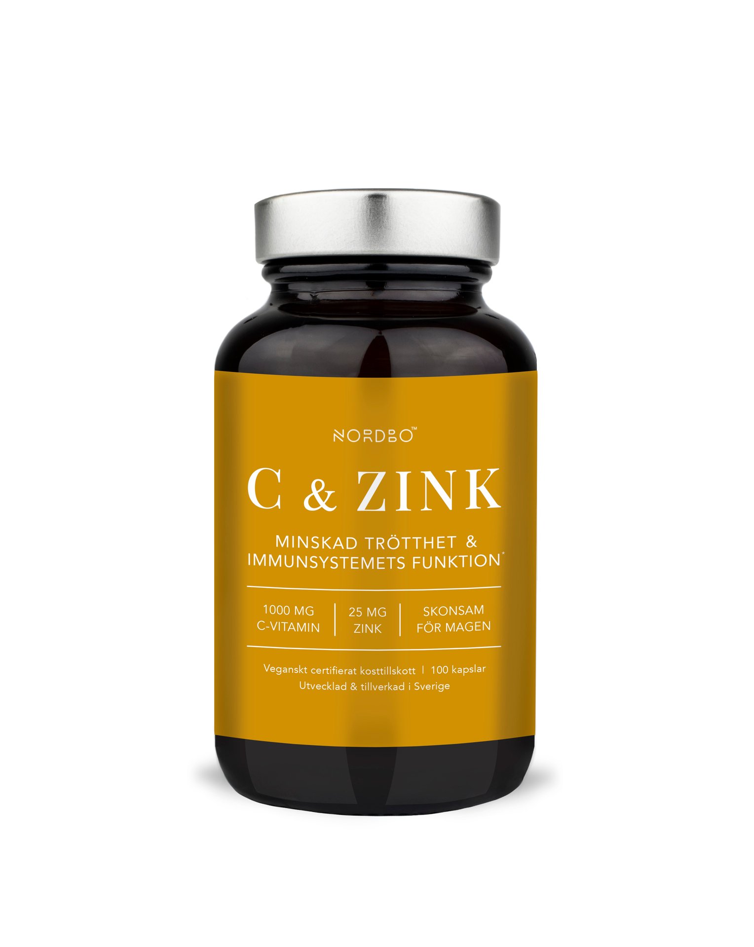 Nordbo C-vitamin & Zink 100 Kapslar