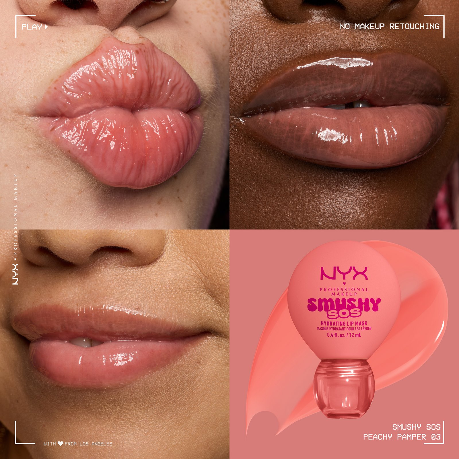 NYX Professional Makeup Smushy SOS Hydrating Läppmask 03 Peachy Pamper 12 ml
