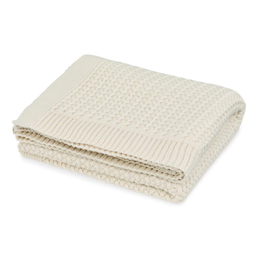 Cam Cam Copenhagen Stickad babyfilt Harper Off White