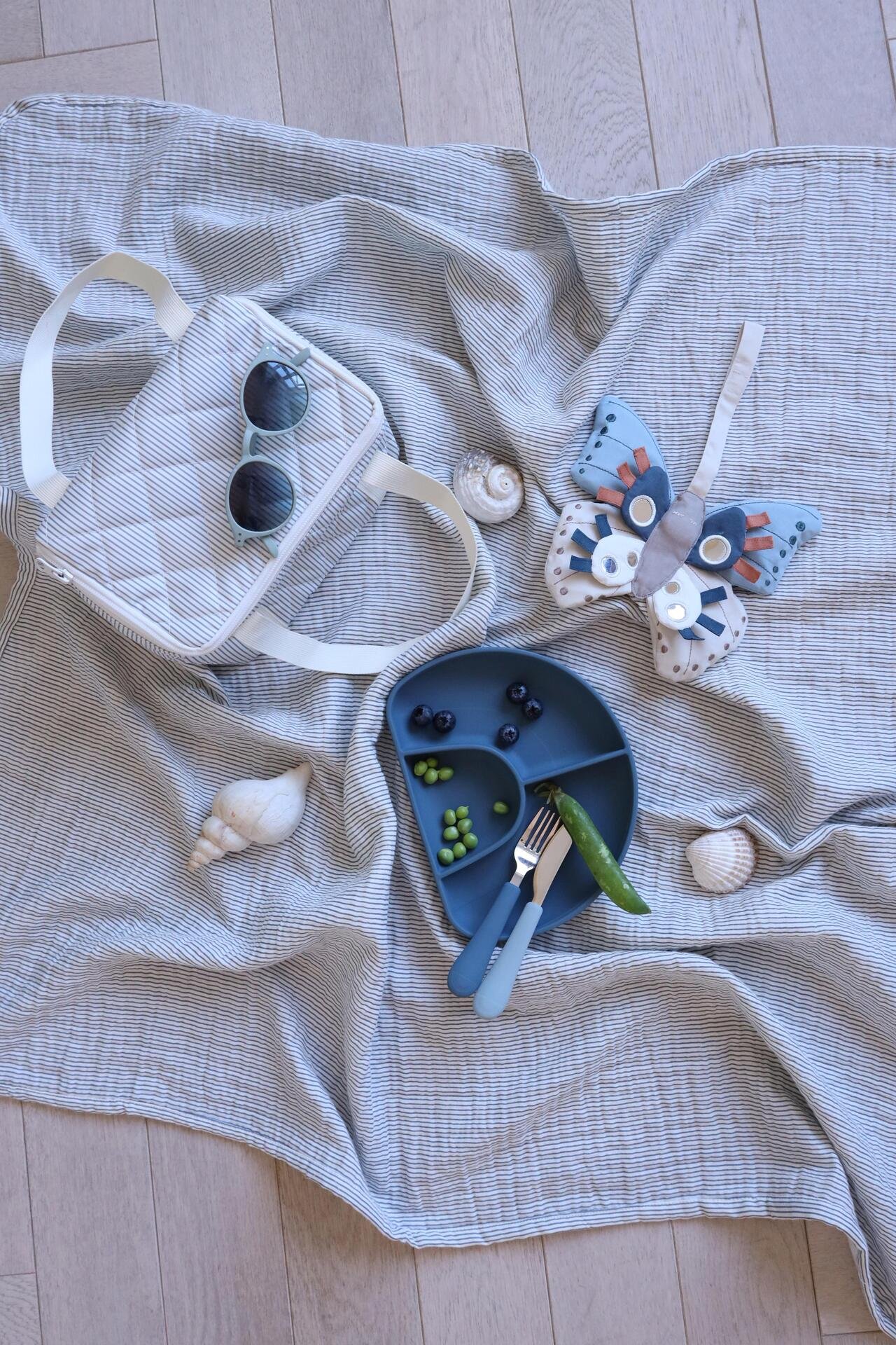 Cam Cam Copenhagen Muslinfilt Classic Stripes Blue