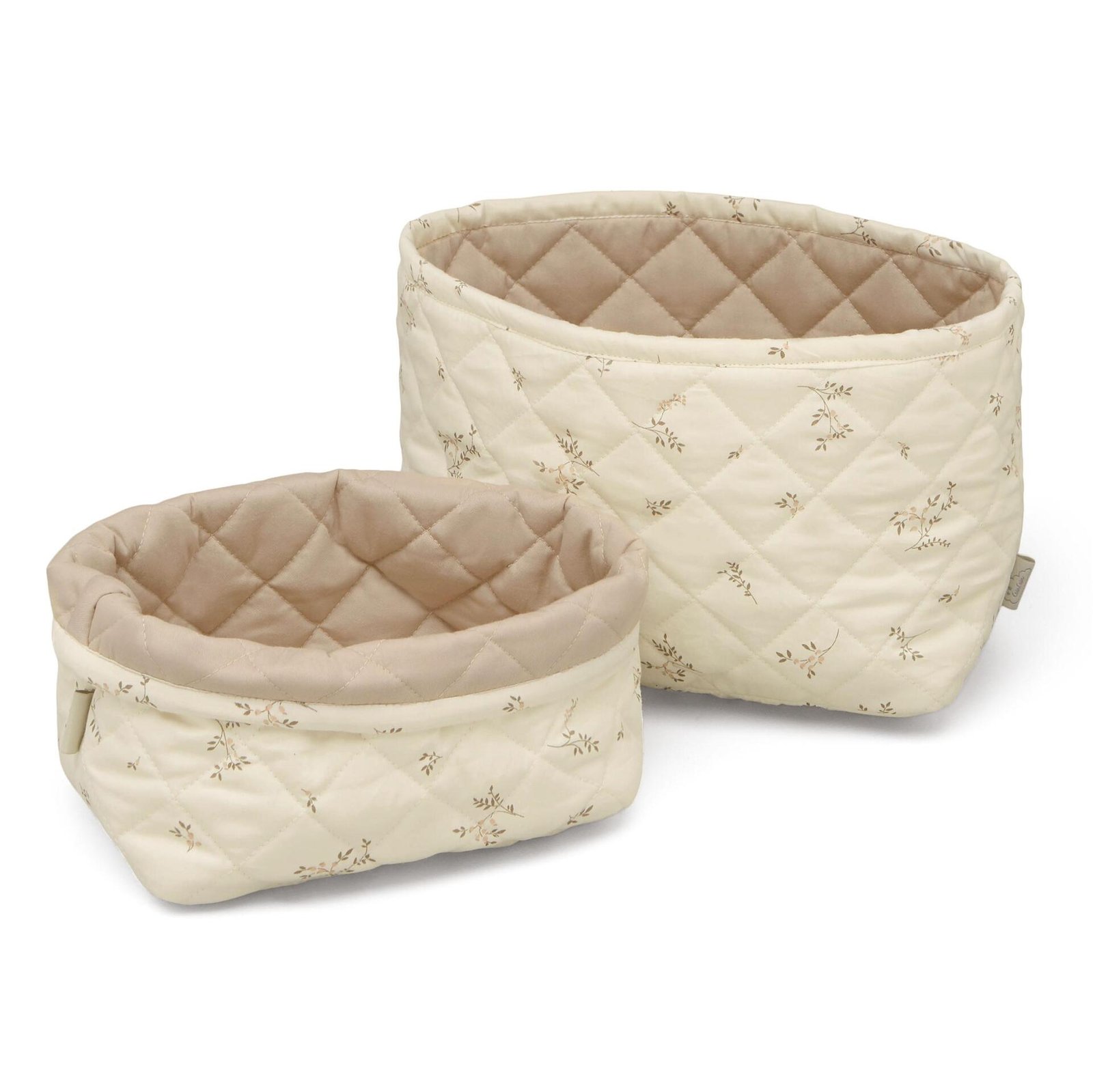 Cam Cam Copenhagen Quiltade Förvaringskorgar Ashley Latte 2-pack