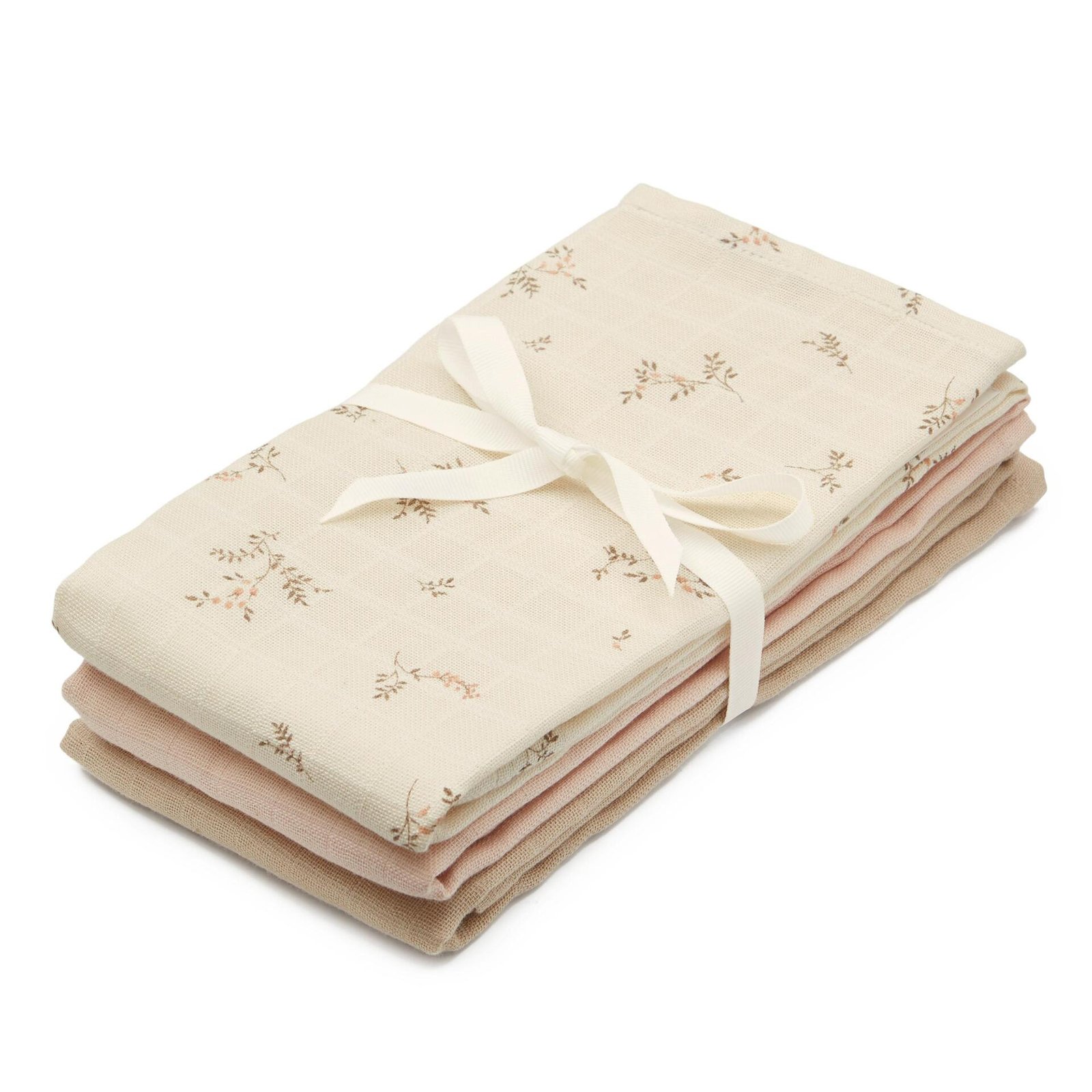 Cam Cam Copenhagen Muslinfilt Ashley Coral Latte 3-pack