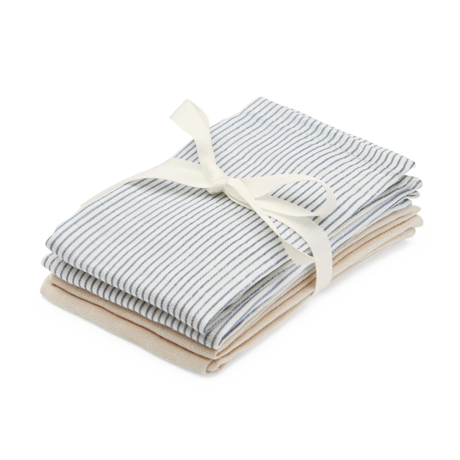 Cam Cam Copenhagen Tvättlappar Classic Stripes Blue Praline 4-pack