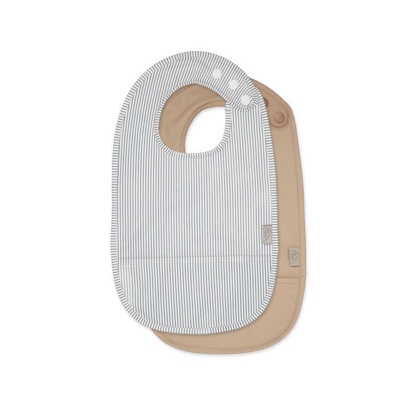 Cam Cam Copenhagen Haklapp Med Ficka Classic Stripes Blue 2-pack