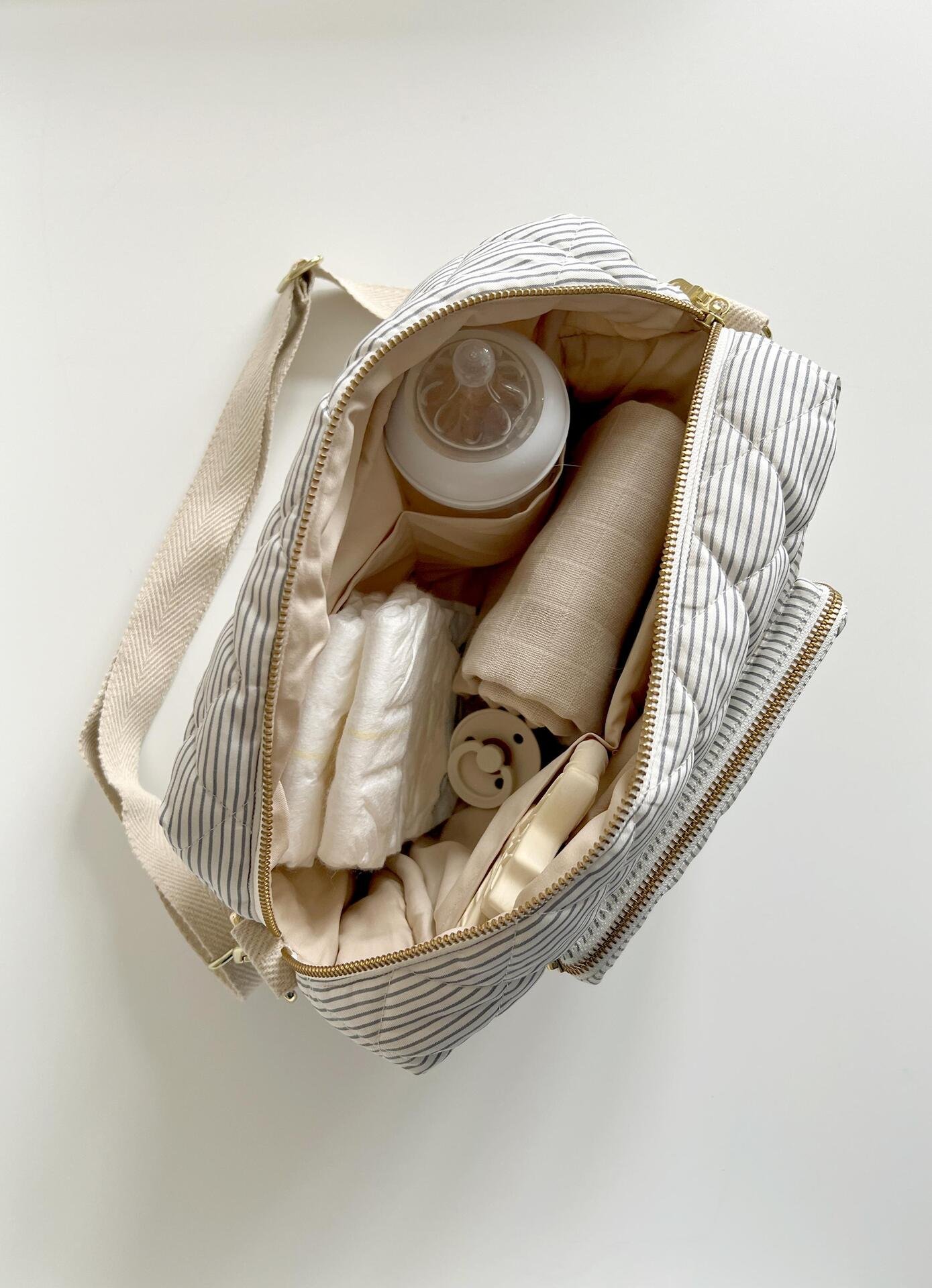 Cam Cam Copenhagen Liten Skötväska Classic Stripes Blue