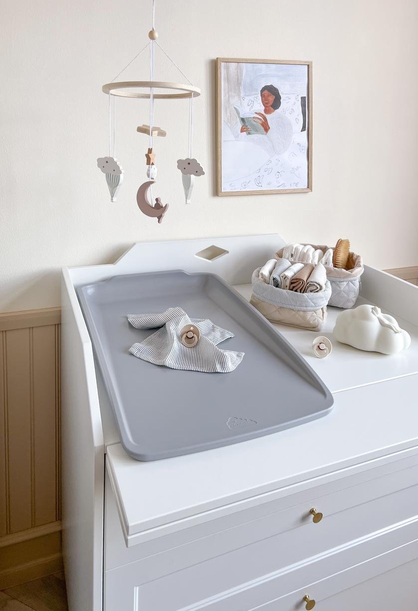 Cam Cam Copenhagen Quiltade Förvaringskorgar Classic Stripes Blue Praline 2-pack