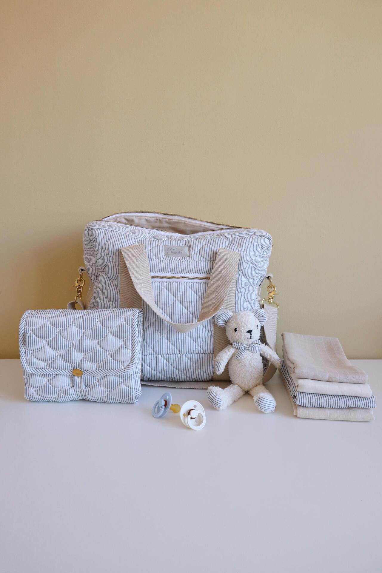 Cam Cam Copenhagen Skötväska Classic Stripes Blue