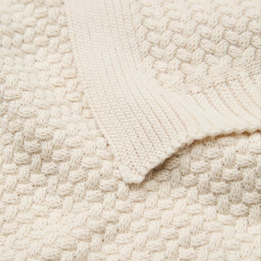 Cam Cam Copenhagen Stickad babyfilt Harper Off White