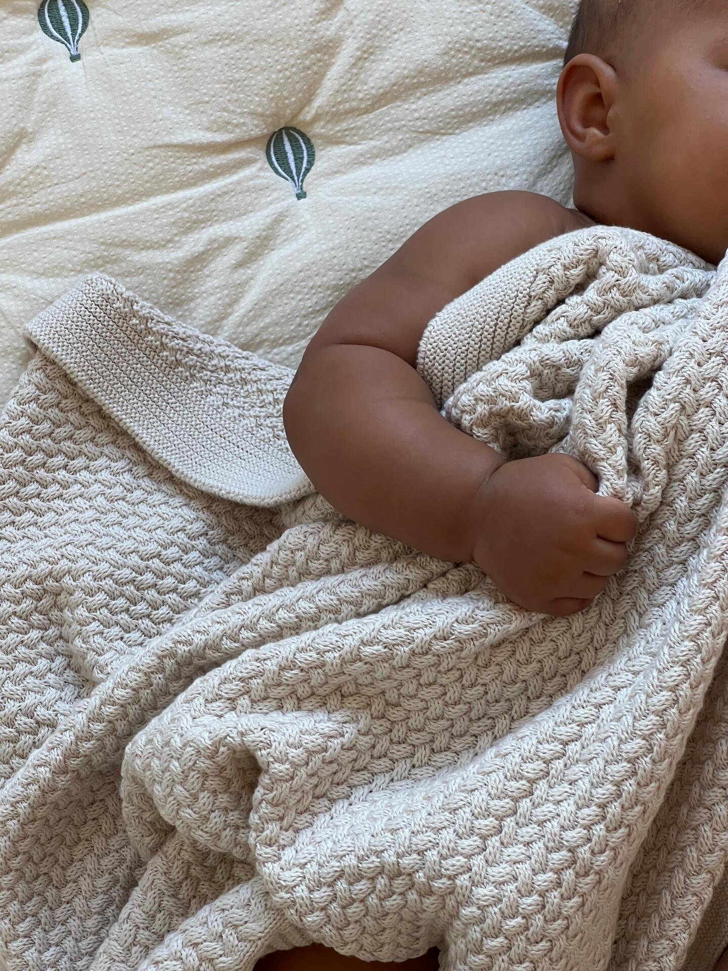 Cam Cam Copenhagen Stickad babyfilt Harper Off White