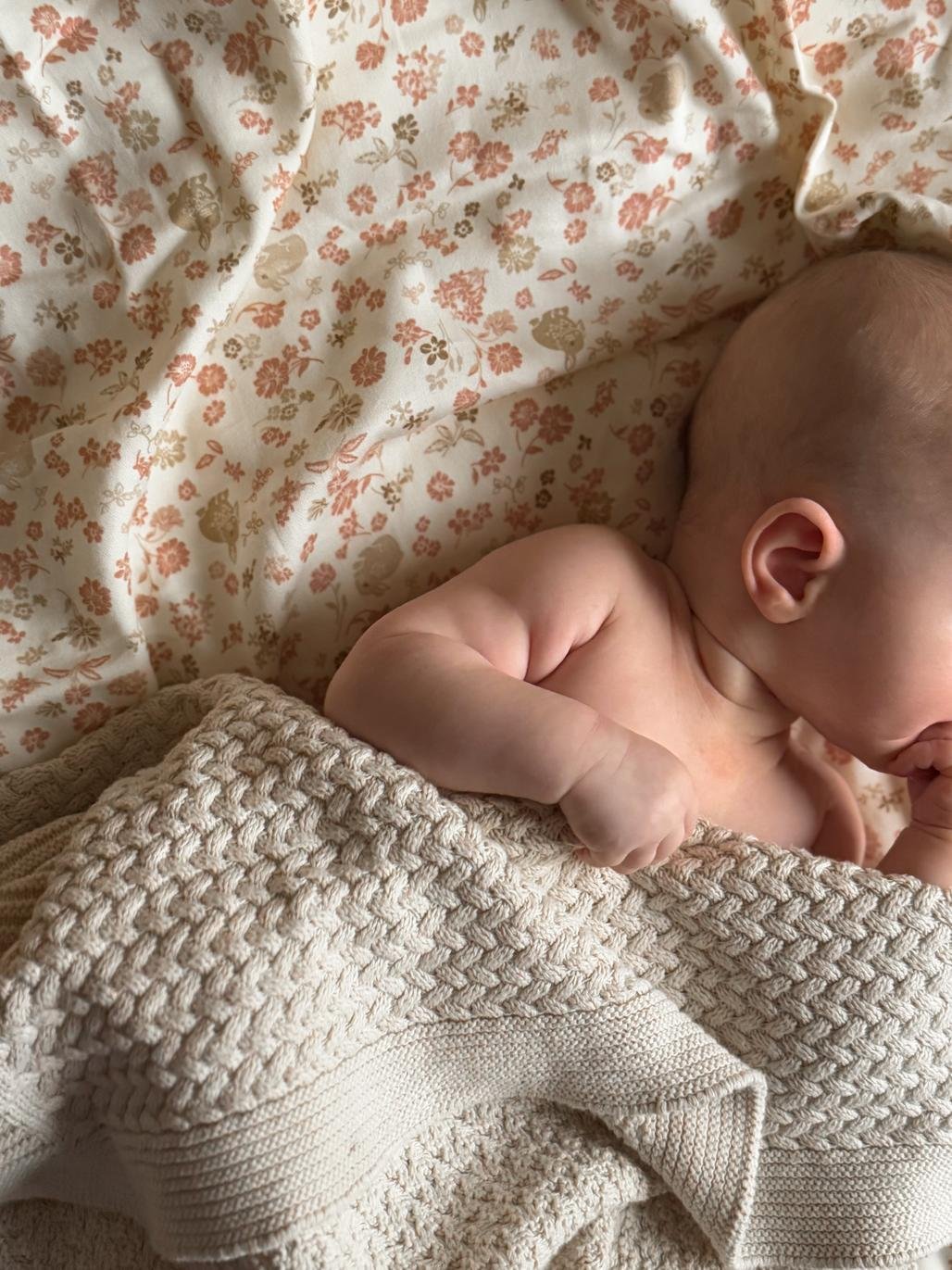 Cam Cam Copenhagen Stickad babyfilt Harper Off White