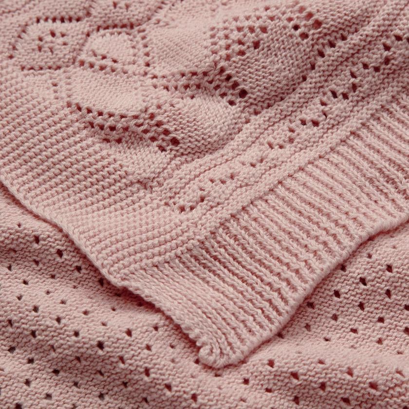 Cam Cam Copenhagen Pointellestickad babyfilt Sorbet